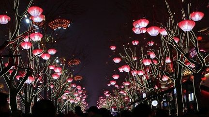 Des lanternes rouges dans le ciel de Xi'an, Chine, durant les festivités du Nouvel An chinois
 (AFP / Wei yongxian / Imaginechina )