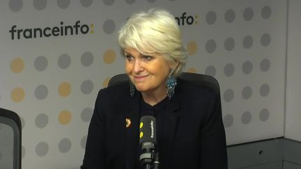 Isabelle Rome, ministre déléguée chargée de l’Égalité entre les femmes et les hommes, de la Diversité et de l’Égalité des chances, était l'invitée de franceinfo le 10 juillet 2023. (FRANCEINFO / RADIO FRANCE)