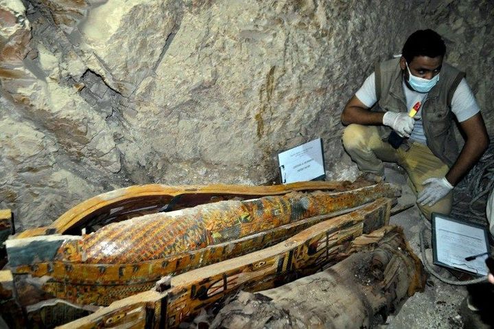 Découverte de sarcophages en Egypte (18/04/2017)
 (STRINGER / ANADOLU AGENCY)