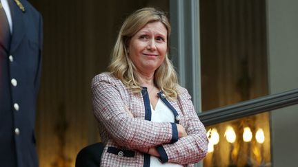 Präsidentin der Nationalversammlung, Yaël Braun-Pivet, im Hôtel de Lassay, Paris, 7. September 2024. (THOMAS SAMSON / AFP)