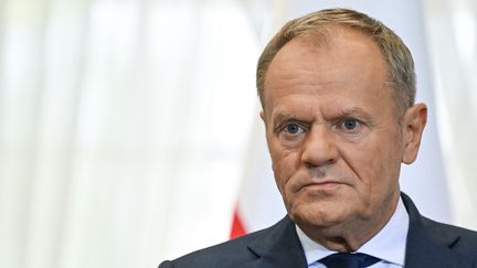 Polish Prime Minister Donald Tusk in kyiv, Ukraine, on September 5, 2024. (ARTUR WIDAK / NURPHOTO / AFP)