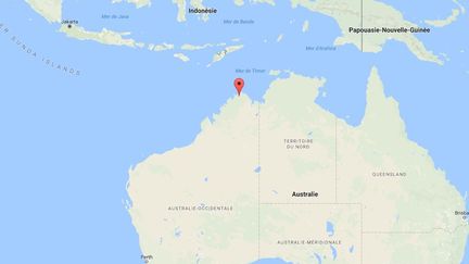 La police de Kalumburu, dans la région du Kimberley, en Australie, cherche à identifier le ou les auteurs d'un appel au secours, jeudi 25 mai 2017.&nbsp; (GOOGLE MAPS)