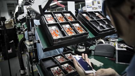 Un site de production de smartphones àDongguan (Chine). (BLOOMBERG / BLOOMBERG)