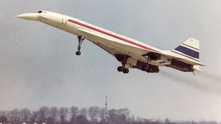 Le Concorde lors de son premier décollage, le 2 mars 1969 à Toulouse (Haute-Garonne). (SUD-AVIATION)