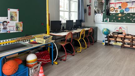 A classroom in a Parisian school, September 28, 2023. (SANDRINE MULAS / HANS LUCAS / AFP)