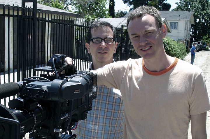 Richard Glatzer et Wash Westmoreland lors du tournage de "Echo Park" (2006)
 (Photo12.com - Collection Cinema / Photo12)