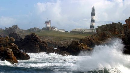 Coup de vent sur la pointe ouest de l'île d'Ouessant, dans le Finistère. ( MAXPPP)