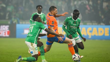 14ᵉ journée de Ligue 1 : ASSE - OM au stade Geoffrey-Guichard, 8 décembre 2024. (SPEICH FREDERIC / MAXPPP)