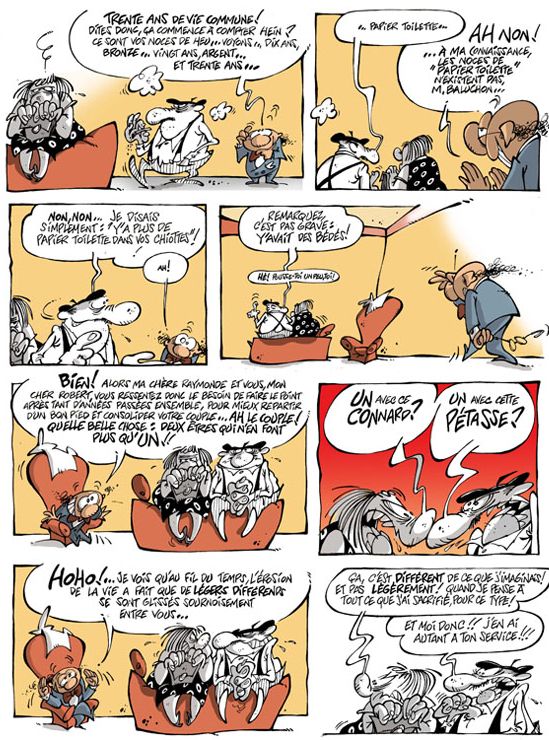 Les Bidochon vu par Dirick dans "Le Divan de la BD"
 (Joker Editions )