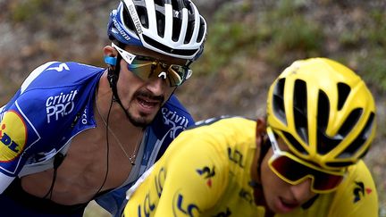 Le Français Julian Alaphilippe lors de la 20e étape du Tour de France entre&nbsp;Albertville and Val Thorens le 27 juillet 2019.&nbsp; (JEFF PACHOUD / AFP)