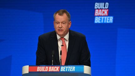 Le secrétaire d'Etat britannique chargé du Brexit, David Frost, lors de la conférence du Parti conservateur à Manchester, le 4 octobre 2021. (PAUL ELLIS / AFP)