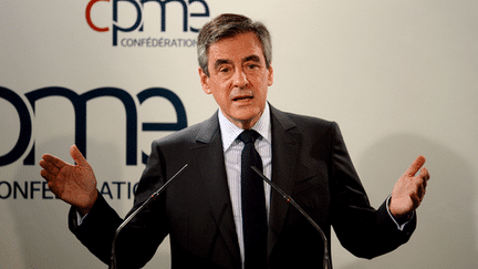 François Fillon à Puteaux lors d'un débat organisé par la confédaration des petites et moyennes entreprises&nbsp; (Eric Piermont - AFP)