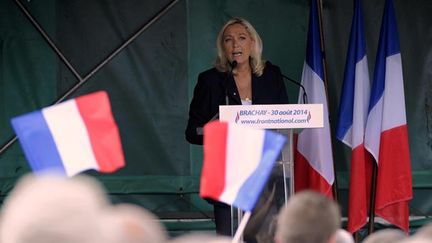 &nbsp; (Marine Le Pen a prononcé son discours de rentrée à Brachay  en Haute-Marne © MAXPPP)