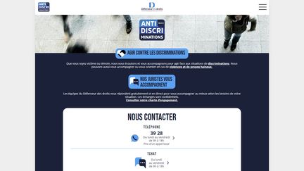 Capture d'écran du site antidiscriminations.fr, mis en ligne le 12 février 2021. (ANTIDISCRIMINATIONS.FR)