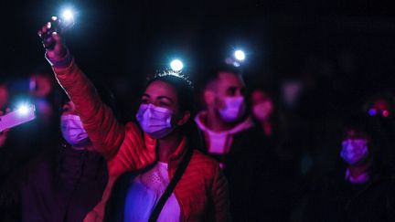 Bientôt le retour des concerts debouts malgré le Covid comme ici au Portugal, le 30 avril 2021 ? (CARLOS COSTA / AFP)