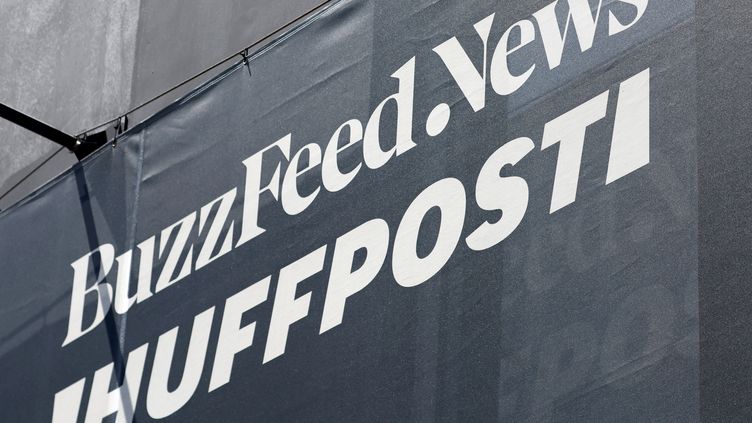 A view of the BuzzFeed offices in the Hollywood neighborhood on April 20, 2023, in Los Angeles, California.  (MARIO TAMA / GETTY IMAGES NORTH AMERICA / AFP)