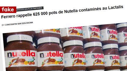 Non 625 000 pots de Nutella contaminés par du lait Lactalis n’ont pas été rappelés par Ferrero (RADIO FRANCE / CAPTURE D'ECRAN)