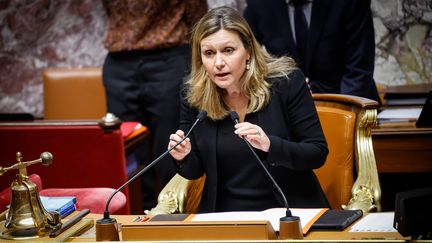 Yaël Braun-Pivet, présidente de l'Assemblée nationale. (THOMAS PADILLA / MAXPPP)