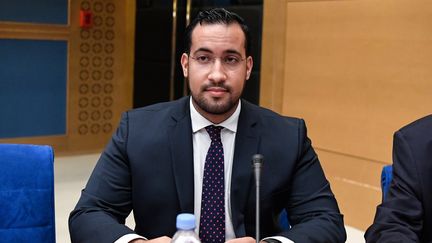 Alexandre Benalla lors de son audition par la commission d'enquête du Sénat à Paris, le 19 septembre 2018.&nbsp; (BERTRAND GUAY / AFP)