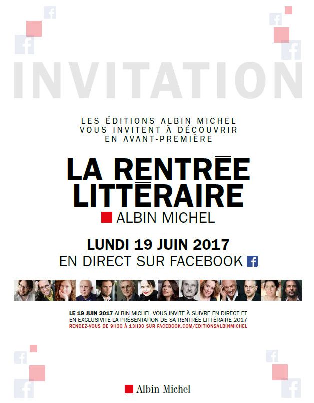 Invitation Facebook Live Albin Michel
 (Albin Michel)