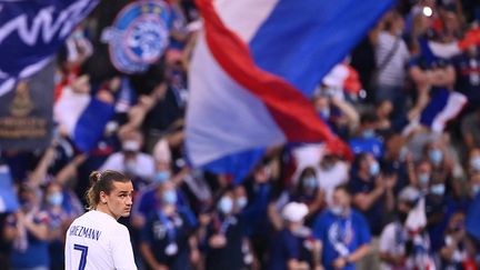 Antoine Griezmann, le 8 juin 2021, lors d'un match amical entre la France et la Buglarie.&nbsp; (FRANCK FIFE / AFP)