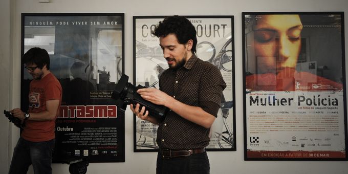 Le producteur Pedro Duarte dans les locaux de la société Rosa Filmes, à Lisbonne (16/8/2012)
 (Patricia de Melo Moreira / AFP)