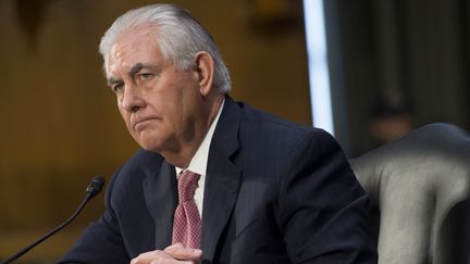 Le PDG d'ExxonMobil Rex Tillerson lors de son audition au Sénat en tant que futur secrétaire d'Etat, à Washington (Etats-Unis), le 11 janvier 2017. (SAUL LOEB / AFP)