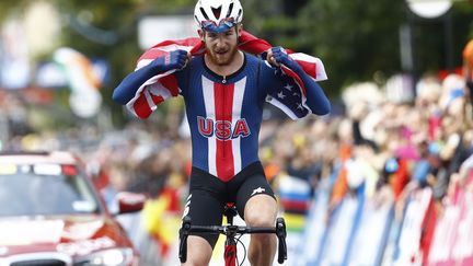 Quinn Simmons lors de son titre de champion du monde juniors en 2019. (BETTINI LUCA / BETTINIPHOTO)