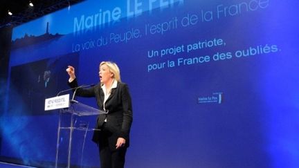 Marine Le Pen s'adresse à la France des "invisibles" (JEAN-CHRISTOPHE VERHAEGEN / AFP)