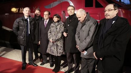 Le nouveau Thalys inauguré dimanche en gare du Nord à Paris (13/12/2009) (AFP/FRANCOIS GUILLOT)