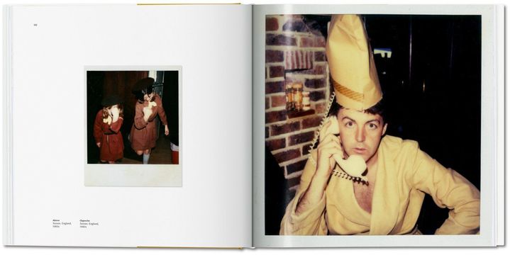 Une double page extraite de The Polaroid Diaries de Linda McCartney édité chez Taschen dans laquelle on voit deux photos prises dans le Sussex (Grande-Bretagne) dans les années 80. (LINDA McCARTNEY / TASCHEN)