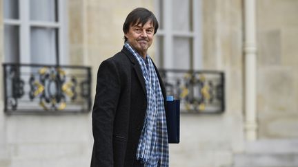 Le ministre de la Transition écologique et solidaire, Nicolas Hulot, à l'Elysée, le 27 novembre 2017. (BERTRAND GUAY / AFP)