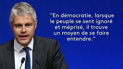 Laurent Wauquiez, président par interim du parti Les Républicains, dans un communiqué diffusé le 9 novembre 2016. (AFP)