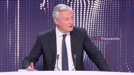 Bruno Le Maire, ministre de l'Économie et des Finances, le 24 novembre 2021 à franceinfo. (FRANCEINFO / RADIO FRANCE)