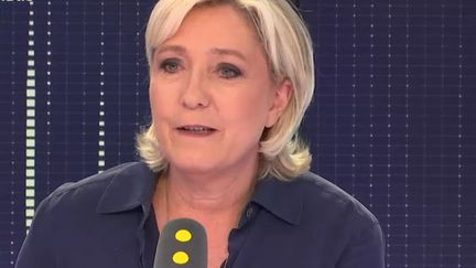 Marine Le Pen, invitée lundi 25 juin de franceinfo. (RADIO FRANCE / FRANCE INFO)