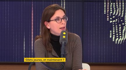 Amélie de Montchalin, vice-présidente du groupe LREM à l'Assemblée nationale, le 18 décembre 2018 sur franceinfo.&nbsp; (FRANCEINFO / RADIOFRANCE)