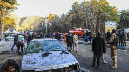 84 people died in the attack which hit the crowd gathered near the tomb of General Qasem Soleimani on Wednesday January 3, 2024. (SARE TAJALLI / ISNA / AFP)