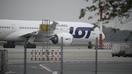 Un avion de la compagnie polonaise LOT, le 27 octobre 2018 sur le tarmac de l'aéroport de Varsovie. (JAAP ARRIENS / NURPHOTO / AFP)