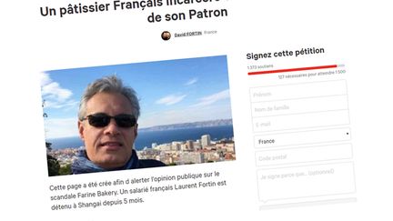 Selon sa famille, Laurent Fortin, parti travailler à Shanghai, fait les frais d'une affaire sanitaire à laquelle il est totalement étranger. (CAPTURE ECRAN / SITE CHANGE.ORG)