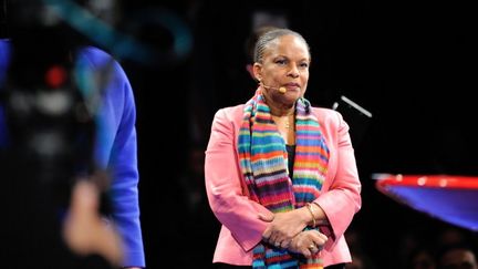 La Garde des Sceaux, Christiane Taubira, le 14 novembre 2013 lors d'un d&eacute;bat &agrave; Marseille (Bouches-du-Rh&ocirc;ne). (CITIZENSIDE / JEAN FRANÇOIS GIL / CITIZENSIDE.COM / AFP)