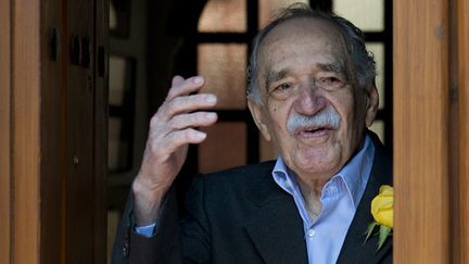 Gabriel Garcia Marquez à la porte de son domicile de Mexico, le 6 mars 2014.
 (Yuri Cortez / AFP)