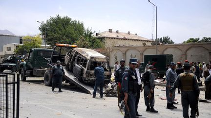 &nbsp; (Devant le parlement de Kaboul, le 22 juin, après une attaque revendiquée par les Talibans © MaxPPP)