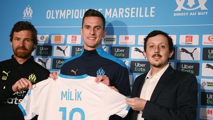 Le Polonais Arkadiusz Milik débarque à l'OM (Christophe SIMON / AFP) (CHRISTOPHE SIMON / AFP)