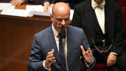 Jean-Michel Blanquer délivre un discours devant l'Assemblée nationale, le 12 septembre 2018, à Paris. (ERIC FEFERBERG / AFP)