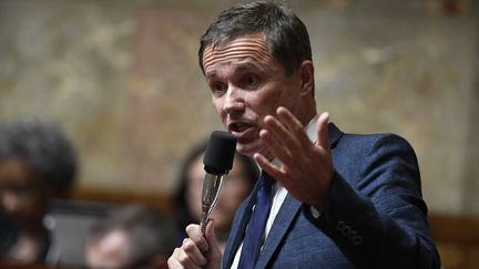 Le député Debout la France Nicolas Dupont-Aignan, le 5 juin 2018 à l'Assemblée nationale, à Paris.&nbsp; (BERTRAND GUAY / AFP)