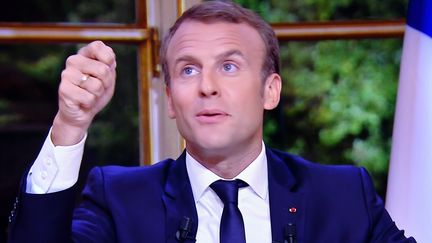 Le président de la République, Emmanuel Macron interviewé sur TF1 et LCI le 15 octobre 2017. (MAXPPP)