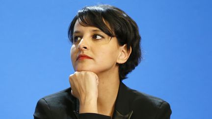 La ministre de l'Education Najat Vallaud-Belkacem, &agrave; Cr&eacute;teil (Val-de-Marne), le 17 avril 2015. (PATRICK KOVARIK / AFP)