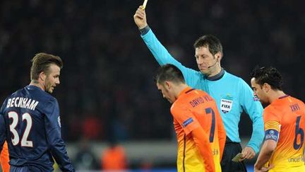 L'arbitre allemand Wolfgang Stark lors du match PSG - Barcelone