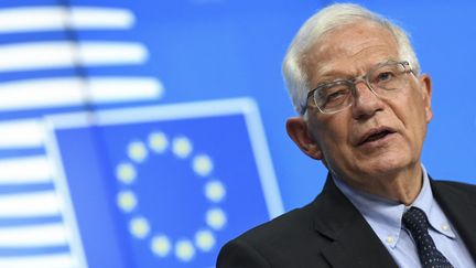 Josep Borrell, chef de la diplomatie de l'Union européenne, à Bruxelles (Belgique) le 12 juillet 2021. (JOHN THYS / AFP)