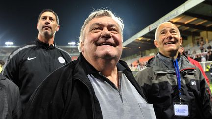 Louis Nicollin en 2012, après la victoire du MHSC contre le Paris-Saint-Germain.&nbsp; (SAMUEL DIETZ / TEAMSHOOT)